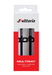 Bezdušové ventilky Vittoria Multiway Tubeless Valve Alloy Black 60mm (2 Pcs)