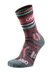 Dětské ponožky UYN Junior Outdoor Explorer Socks Pink Stripes P567