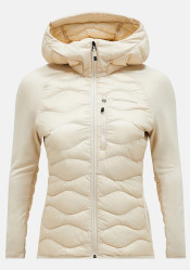 Peak Performance Helium Hybrid Down Hood Jkt W Sand Fog N36