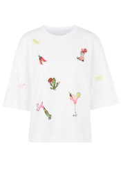 Dámské triko Marc Cain AS 48.64 J86 T-Shirt White 100