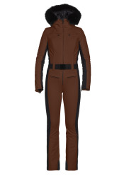 Dámská kombinéza Goldbergh Parry Ski Suit Faux Border Deep Mocha