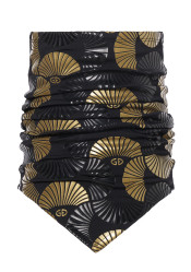 Dámský nákrčník Goldbergh Kaze Neckwarmer Japanese Fan Black/Gold