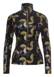 Dámský rolák Goldbergh Sensu Ski Pully Japanese Fan Black/Gold
