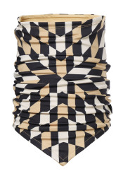 Dámský nákrčník Goldbergh Noa Neckwarmer Spiral Chess Gold