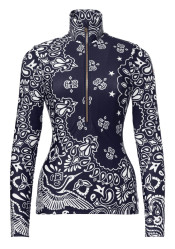 Dámský rolák Goldbergh Toriko Ski Pully Bandana Paisley Blue