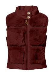 Dámská vesta Goldbergh Chic Bodywarmer Faux Vino Rosso