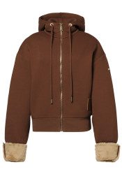 Dámská mikina Goldbergh Seika Hooded Full Zip Cardigan Deep Mocha