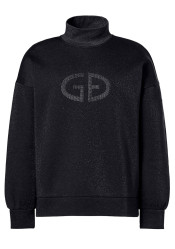 Dámská mikina Goldbergh Sizzle Turtle Neck Sweater Black Lurex Melange