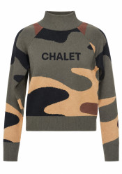 Dámský svetr Goldbergh Camo Glow Sweater Army Print