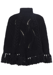 Dámský svetr pončo Goldbergh Hayaru Poncho Black