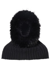 Dámský nákrčník s kapucí Goldbergh Naomi Hooded Scarf Faux Border Black
