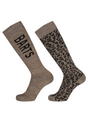 Barts Basic Skisock 2 Pack Print taupe