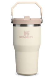 Termoláhev Stanley The IceFlow™ Flip Straw 2.0 Tumbler 600 ml/20 oz Cream s integrovanou slámkou