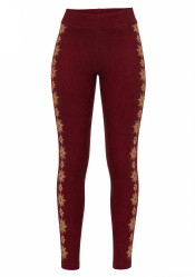 Dámské termo legíny Newland N4 6909/0305 Lady Leggings Amarae Amarone/Bisc