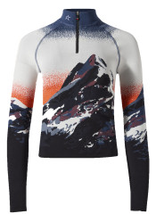 Perfect Moment 1/4 Zip Jacquard Baselayer Top 2426 Dusk Mountain