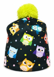  Dětská čepice HAUER MAGIC FUN OWLS YELLOW