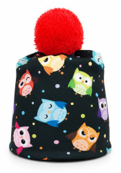 Dětská čepice HAUER MAGIC FUN OWLS ORANGE