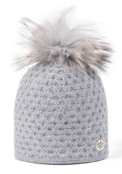 Dámská čepice GRANADILLA HONEYCOMB STRASS PEARL GREY