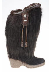 Dámské zimní boty Nis 715821 Stivale Pelliccia Capra Brown
