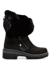 Dámské zimní boty Nis 2015457/1 Scarponcino Zip Pelle St. Rettile Bk/Rex