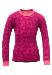 Dětské triko Devold Active Kid Shirt Plum