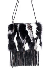 Dámská kabelka GENA BAG SMALL FRINGE BLK/WHT