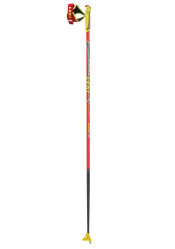 Dětské hole na běžky LEKI HRC JUNIOR FLUORESCENT RED-NEONYELLOW-DARKANTHRACITE