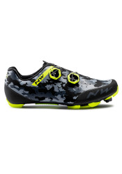 Cyklistické tretry Northwave Rebel 2 Camo Blk/Yel.Fluo