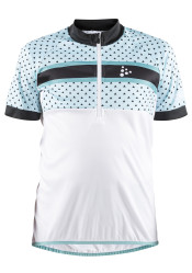 Dětský cyklodres Craft Bike Jr 1906127 bílá / tyrkysová