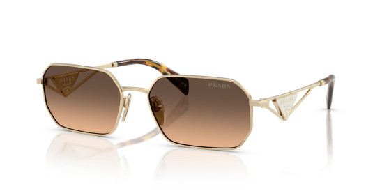 detail Sluněční brýle Prada PR A51S ZVN50C58 Pale Gold-Brown Gradient Grey