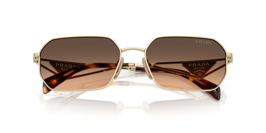 detail Sluněční brýle Prada PR A51S ZVN50C58 Pale Gold-Brown Gradient Grey