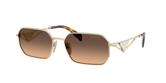 detail Sluněční brýle Prada PR A51S ZVN50C58 Pale Gold-Brown Gradient Grey
