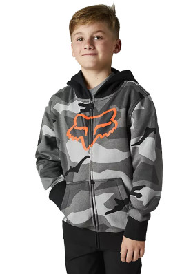 Dětská mikina FOX YTH BNKR ZIP FLEECE BLACK CAMOR