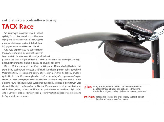 detail Podsedlová brašna TACX S Black