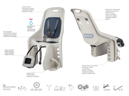 detail Author Bubbly Maxi Plus FF cyklo sedačka (bílá/modrá)