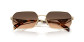 náhled Sluněční brýle Prada PR A51S ZVN50C58 Pale Gold-Brown Gradient Grey