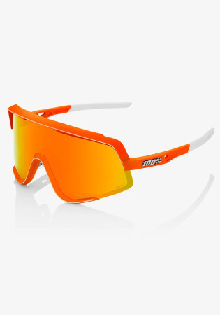 detail 100% GLENDALE - Soft Tact Neon Orange - HiPER Red Multilayer Mirror Lens