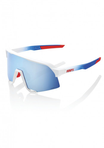 Sluneční brýle 100% S3 - TotalEnergies Team Matte White / Metallic Blue - HiPER Blue Multilayer Mirror Lens