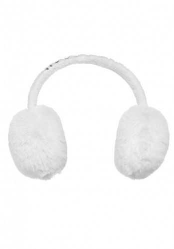 Dámské klapky na uši Goldbergh Fluffy Earwarmers White