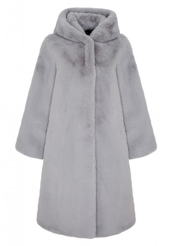 High Society Paloma faux fur coat 400 grey/white
