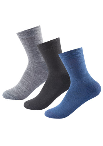 Devold Daily Merino Medium Sock 3pk Indigo Mix