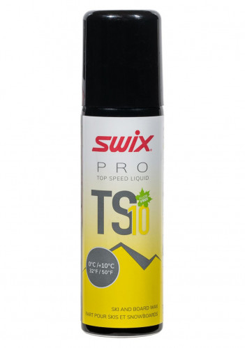 Tekutý skluzný vosk Swix TS10L-12 Top Speed B,žlutý,-2°C/+10°C,50ml