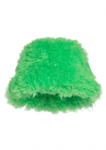 Dámský klobouk Goldbergh Bird Bucket Hat Faux Fur Flash Green