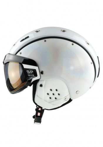 Sjezdová helma Casco SP-6 Visor White-black-Chameleon