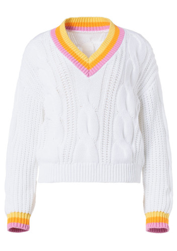Dámský svetr Goldbergh Cable Knit Sweater White