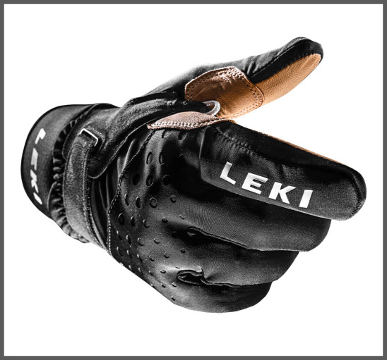 detail Rukavice Leki Nordic Race Shark Premium – Black / Sand