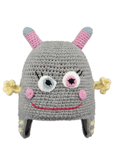 detail Dětská pletená čepice Barts Monster Beanie Girls Heather Grey