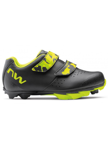 detail Dětské cyklistické tretry NORTHWAVE ORIGIN JUNIOR BLACK/YELLOW FLUO