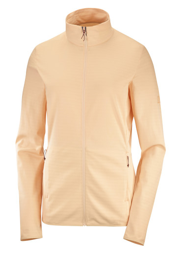 detail Dámská mikina SALOMON OUTRACK FULL ZIP MID W APRICOT ICE