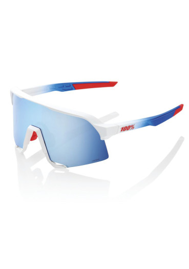 detail Sluneční brýle 100% S3 - TotalEnergies Team Matte White / Metallic Blue - HiPER Blue Multilayer Mirror Lens
